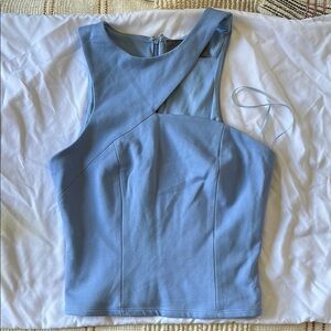 Anthropologie Asymmetrical Blue Tank Top